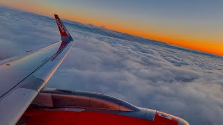 4K – Gorgeous Amsterdam Sunrise Takeoff – EasyJet – Airbus A320200N – AMS – OELSN – SCS 1239 [upl. by Leimaj523]