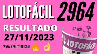 🍀 Resultado Lotofácil 2964 [upl. by Olivette651]