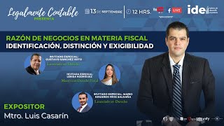 Razón de Negocios en Materia Fiscal Identificación Distinción y Exigibilidad [upl. by Nyrek155]