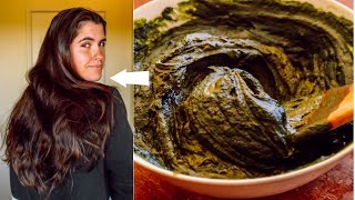 How I cover my grey hair naturally  Natural brown hair dye stepbystep tutorial [upl. by Ahsilem416]