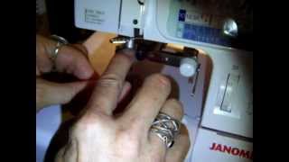 Janome 1200D serger cover stitch combo [upl. by Yoong]