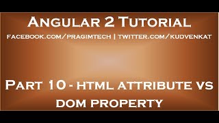 html attribute vs dom property [upl. by Dranel]