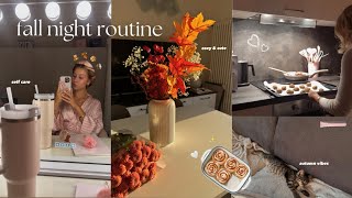 COZY FALL NIGHT ROUTINE  at home autumn cooking self care amp fall shopping 🍂 [upl. by Nagud564]