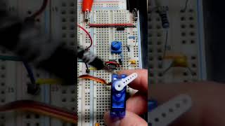 555 Trimpot Controls Servo Position Circuit short shorts electronics [upl. by Nyre748]