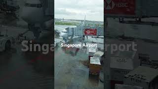 Singapore Changi Airport changiairport aeroplane rain takeoff [upl. by Aianat]