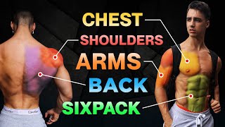 15 MIN UPPER BODY WORKOUT CHEST BACK ABS ARMS amp SHOULDERS  NO EQUIPMENT [upl. by Linson]