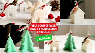 COMO HACER VELAS NAVIDEÑAS ¡MUY FÁCIL EN VERSIÓN ECOLÓGICA Y VEGANAcandlemakingchristmasvelas [upl. by Dorej]