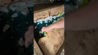 thunderwoodstudio Aquarium Waterfall Epoxy Table Resin Table Ocean Resin Art [upl. by Reinald]