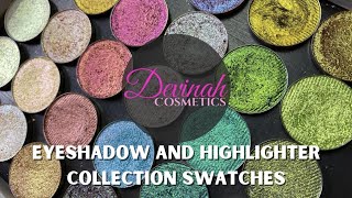 DEVINAH COSMETICS EYESHADOWS  Swatches of ALL my Multichromes Shimmers Metalics and Mattes 2021 [upl. by Aneeroc]