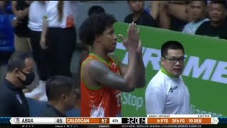 Gabby Espinas Ejected after disqualifying foul on Neil Tolentino  Caloocan vs Abra MPBL 2024 [upl. by Iror884]