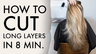 How To Cut Long Layers In 8 Min  Haircut Tutorial [upl. by Issiah]