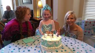 Elsa and Anna sing Happy Birthday to Evalyn [upl. by Ymirej177]