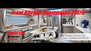 2020 Cedar Creek Champagne 38EFK 6 Slide Out Front Kitchen Fifth Wheel  Couchs RV Nation RV Review [upl. by Lurline38]