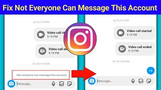 Fix Instagram Not Everyone Can Message This Account Problem Solve  Not Everyone Can Message Fix [upl. by Ezar]