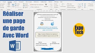 Comment réaliser une page de garde sur Microsoft Word [upl. by Neilla]