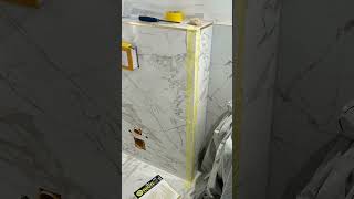 Marble Tile Repairs Rough Cut Corners Tidied Up🪄✨ foryou surfacerestoration surfacefinish [upl. by Ennasor]