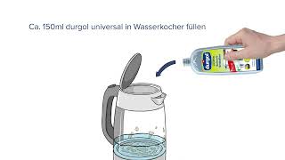 Anleitung durgol universal  Wasserkocher entkalken [upl. by Anitahs2]