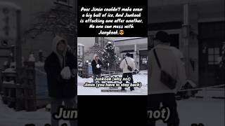 Jimin amp JK R having a snowball fight⛄ reels shortvideos subscribe trending status shorts bts [upl. by Berck]