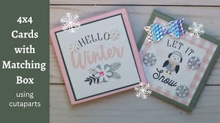 4x4 Cards with Matching Box using cutaparts [upl. by Flannery395]