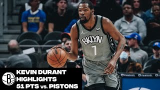 Kevin Durant Highlights  51 points  Highest Scoring Game in the NBA This Season [upl. by Delphina]