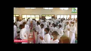 Seminarians of St Peters Regional Seminary Ghana celebrating palm Sunday with Ohen no Orebao [upl. by Sirahs]