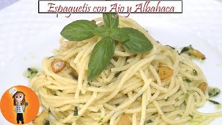 Espaguetis con Ajo y Albahaca  Receta de Cocina en Familia [upl. by Bigner763]