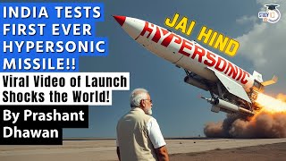 INDIA TESTS FIRST EVER HYPERSONIC MISSILE Viral Video of Launch Shocks the World [upl. by Nevak]