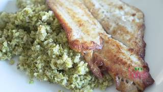 Pan Fried Dover Sole Fillets with Garlic and Lemon Riced Broccoli [upl. by Maud]