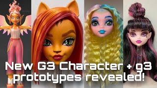 MONSTER HIGH NEWS NEW G3 Character  G3 Handpainted prototypes revealed Short haired Toralei more [upl. by Ardnassak]