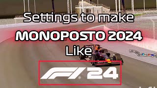 REALISTIC SETTINGS For MONOPOSTO 2024 TO MAKE IT LIKE F1 24  monoposto settings [upl. by Ulrike]