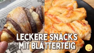 3 leckere Rezepte aus Blätterteig Super schnell und einfach zum nachmachen [upl. by Aicilec605]