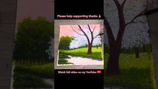 Cherry Forest Painting shorts painting satisfying art trending video [upl. by Anette958]