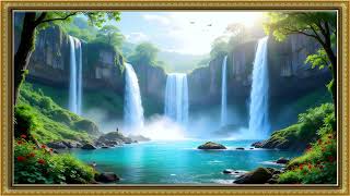 Framed Art Gallery for TV  Framed Art on Youtube  4k Waterfall Screensaver [upl. by Adnwahs]