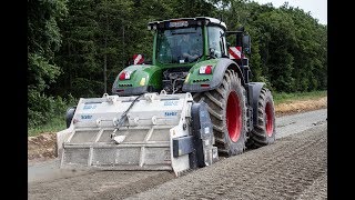 Bodenstabilisierung Stehr SBF 242 Bodenfräse und Fendt 1050 [upl. by Hadeehsar]