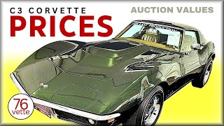 C3 Corvette AUCTION PRICES [upl. by Esertap]