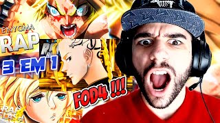 REACT  3 EM 1  RAP DO ADÃO Shuumatsu no Valkyrie ENYGMA  FLASH  DrakenKen Ryuguki  ANIRAP [upl. by Eggleston]