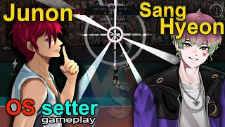 The Spike Volleyball 3x3 Junon vs SangHyeon OS Setter position gameplay Setter with boom jump [upl. by Devi642]