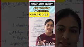 Jean Piagets theory IMP TOPIC 🔥cdp ctetdec viralshorts Irreversibility exam [upl. by Tanah]