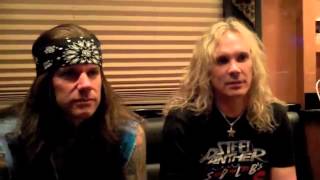 Exclusive interview with Steel Panther Stix Zadinia amp Michael Starr  April 2013 [upl. by Yenittirb]