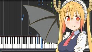 Ishukan Communication  Kobayashisan Chi no Maid Dragon 小林さんちのメイドラゴン ED Piano Synthesia [upl. by Sukramal]