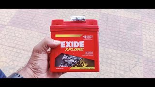 Exide Xplore 12XL5L B Battery Price  Hands On  Suitable For All 150cc Above Bikes [upl. by Aihtenyc]