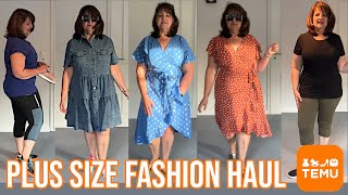 Temu Haul  Plus Size Fashion  review of lots of clothes plus more [upl. by Levin345]