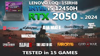 Lenovo LOQ 15 i5 12450H  RTX 2050 Gaming Benchmark Test  Tested in 15 Games  RTX 2050 [upl. by Annairol]