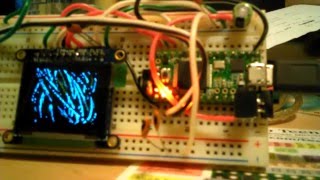 Teensy31  SSD1351 RGB OLED on FastLED [upl. by Atika99]