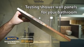 Testing shower wall panels for your bathroom [upl. by Flam]