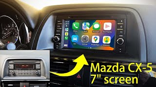 Mazda CX5 20112016 Radio Replacement with 7quot screen [upl. by Yrailih55]