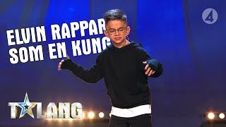 8åriga Elvin är kung när han levererar sin rap [upl. by Enelyaj]