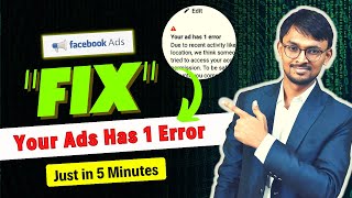 Your Ads Has 1 Error❌ quotRESOLVE NOWquot✅ How to Fix Facebook Ads Ad Set Errors in 5 Minutes  fbads [upl. by Etnuahc]