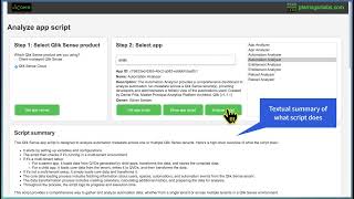 Qlik Sense app script analysis demo [upl. by Heurlin]