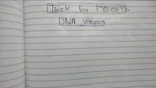 DNA viruses  Trick for MDCAT [upl. by Keldah]